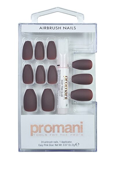 Promani Matte Takma Tırnak Kiti Koyu Bordo Pr-5018