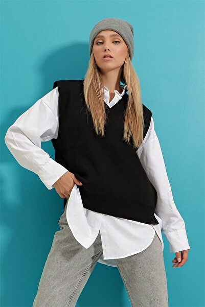 laughs Γυναικεία Πλεκτά Μπλούζα με V λαιμόκοψη Blz9891