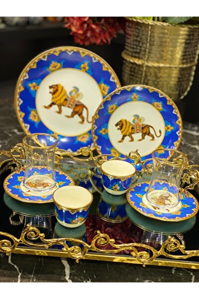 Lemm Home Semerkand Aslan 18 Parça Çay Seti