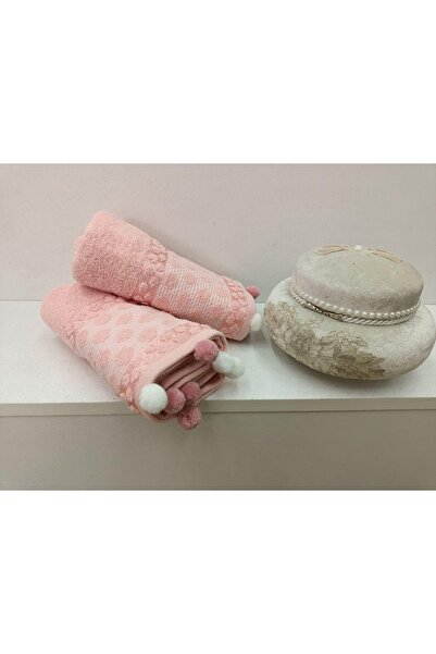 Kardelen 100% Cotton Soft Towel - Pompom Dowry Hand Face