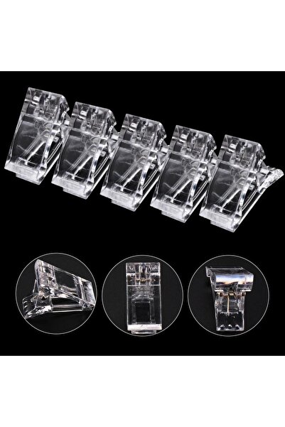 Nail Master 5 Adet Polygel Mandal Polijel Klipsi Poly Gel Tips Tutucu