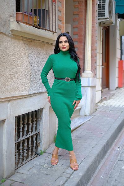 LİLA İSTANBUL Φόρεμα με μολύβι με λαιμόκοψη (δεν περιλαμβάνεται ζώνη, συμβατό μέγεθος S/m/l)