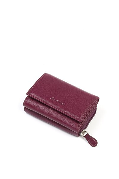 Aka Deri 467 100% Genuine Leather Wallet Purple