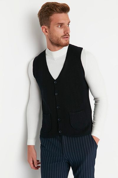 Trendyol Collection Vest - Navy blue - Basic