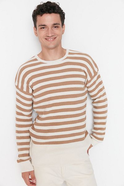 Trendyol Collection Oversize pletený svetr s výstřihem a výstřihem - Tmnaw22Kz1291