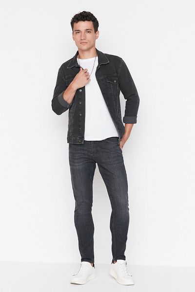 Trendyol Collection Μαύρο ελαστικό ύφασμα Skinny Slim Fit Jeans TMNAW20JE0356