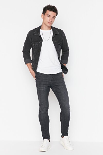 Trendyol Collection Чорні джинси з еластичної тканини Skinny Slim Fit TMNAW20JE0356