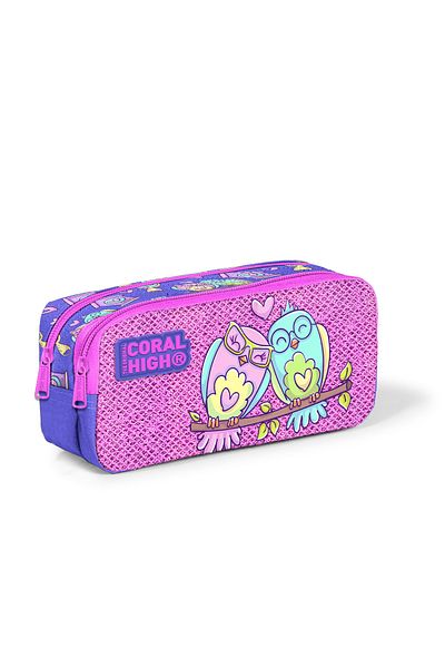 Yaygan Coral High Pencil Case 2 Compartments 22394