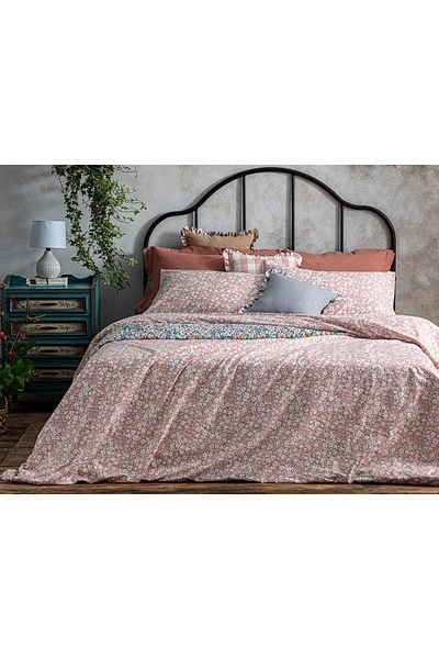 English Home Комплект завивка Liberty Bloom Cotton Single 160x220 см, цвят канела