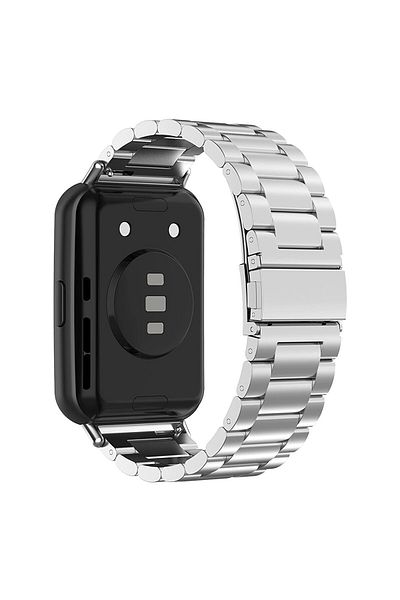 Mi7a حزام من الفولاذ المقاوم للصدأ لساعة Huawei Watch Fit 2 ذات وصلة معدنية