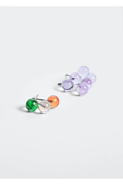 MANGO Woman Kristall-Ohrring-Set