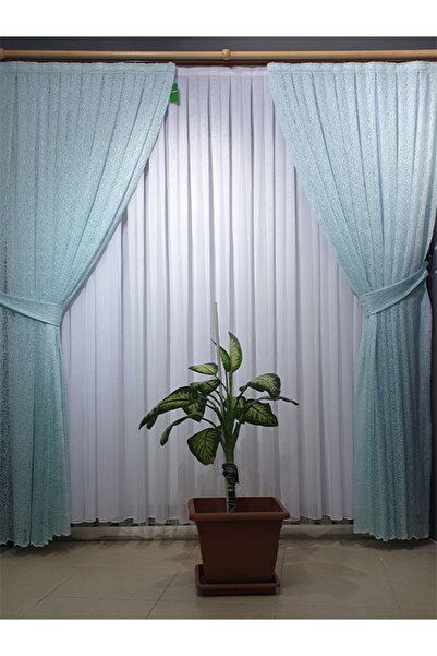 dolunay perde 5528 Kdk Örümcek Desen Tül Fon Perde