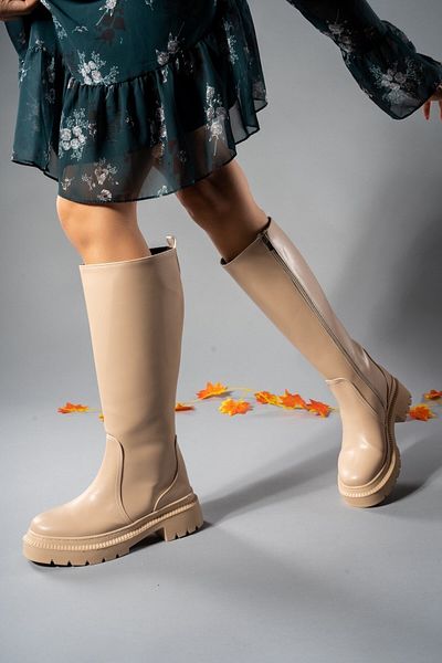 Riccon Nude Damenstiefel mit Reißverschluss0012212