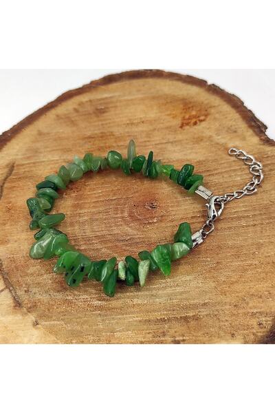 ByKolyeucum Yeşim Taşı Kırık Doğal Taş Bileklik