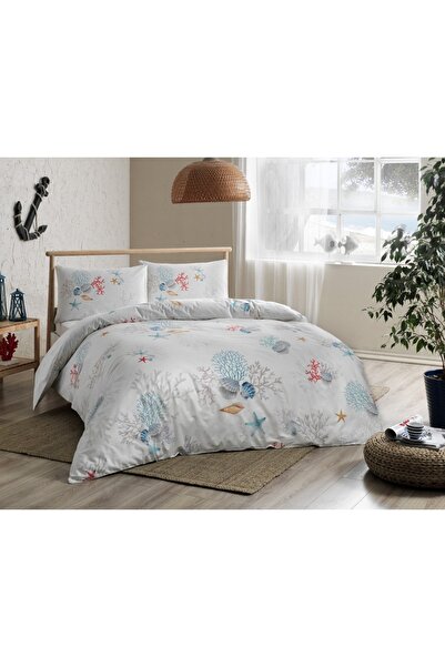 Taç Coral Ranforce Single Duvet Cover Set Turquoise