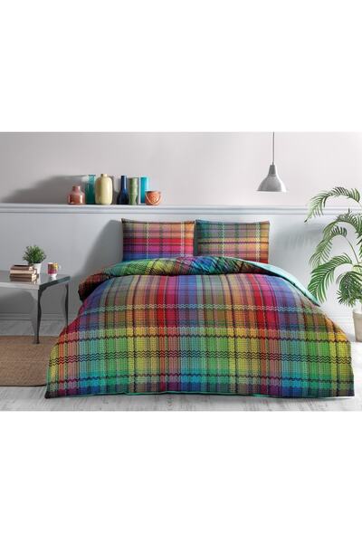 Taç Set lenjerie de pat Antibacterian Colorat Roșu Dublu