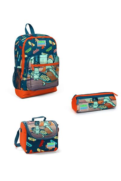 Yaygan Set de genți cu model Coral High Skateboard 23723