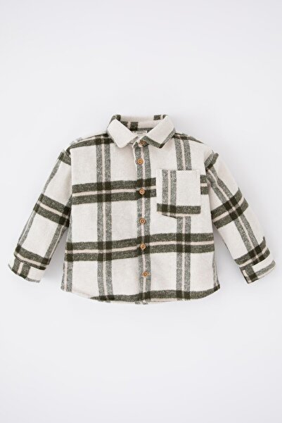 DeFacto طفل رضيع قميص طوق الفانيلا قميص طويل الأكمام