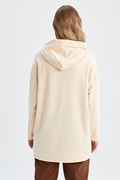 DeFacto Relax Fit Kapüşonlu Sweatshirt Tunik