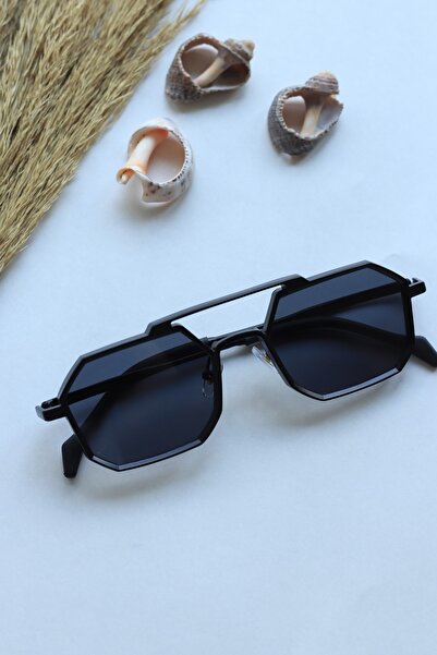 LOOKUP NEW Sophia Unisex Black Square Rectangular New Season UV400 Black Sung...