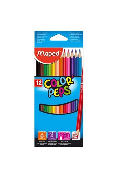 Maped 12 Renk Colorpeps Metal Kutu Kuru Boya