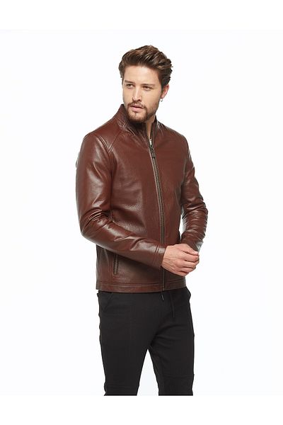 Hodore Monezzo Whiskey Jumbo Leather Coat