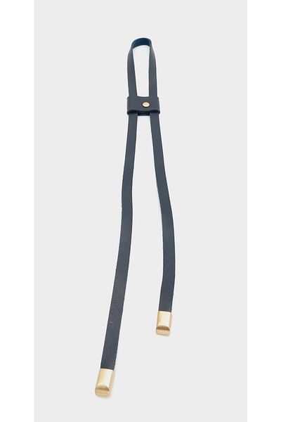 angel çanta aksesuar Navy Blue μονόστρωτο τεχνητό δέρμα με κορδόνι ελαφρύ χρυσό μέταλλο