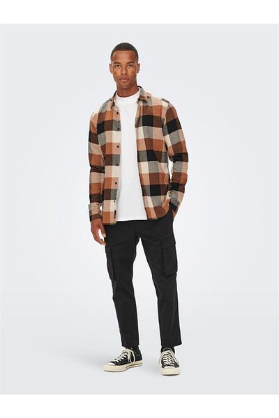 Only & Sons Μπλουζάκι Onsgudmund Ls 3t Check Noos
