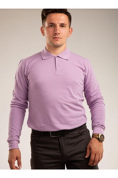 FATELLA Unisex Adult Long Sleeve Solid Color Basic Polo Collar High School Lacoste T-shirt