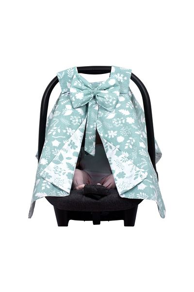 Sevi Bebe Art-204 Leaf Patterned Bow Baby Carrier Cover