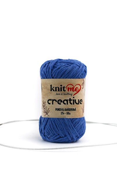 knitme Creatıve 25 Gr bumbac 100% Amigurumi Punch Ață de tricotat manuală Taka Yarn (1004)