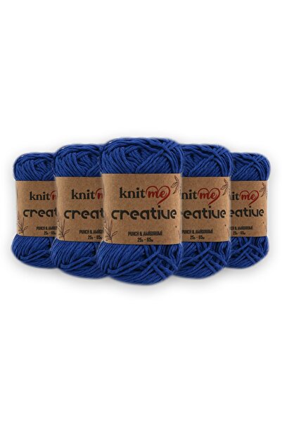 knitme Creatıve 25 Gr Pachet de 5 bumbac 100% Amigurumi Punch Ață de tricotat manuală Taka Yarn (1044)