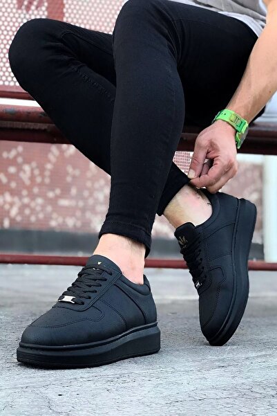 Rainon Store Black Leather Sole Men's Sports Shoes