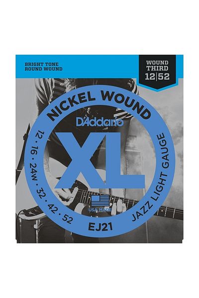 Daddario D'Addario Nickel Wound Jazz Light - Κορδόνι ηλεκτρικής κιθάρας (12-52)