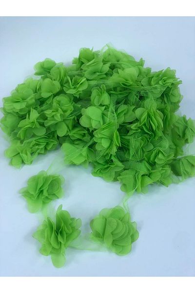 Hobigram Ανοιχτό πράσινο Laser Cut Rose Στολίδι Υλικό Συσκευασίας Organza Fabric Τεχνητό λουλούδι 12 τμχ Τριαντάφυλλο – Deko