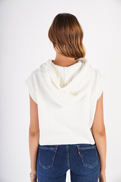 Trist Star Жіночий светр з капюшоном Oversize з вовни, в'язаний трикотаж Trist-6131