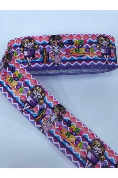 Hobigram Back To School Κορδέλα Grosgrain με μοτίβο Η τιμή είναι για 1 μέτρο – Κορδέλα, Κομψό Σχέδιο, Γυναικείο Αξεσουάρ –