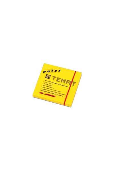 Temat Adhesive Note Paper 75x75 Mm Highlighter Yellow