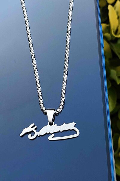 TREND COLLECTİON Paslanmaz Çelik Atatürk Imza Kolye