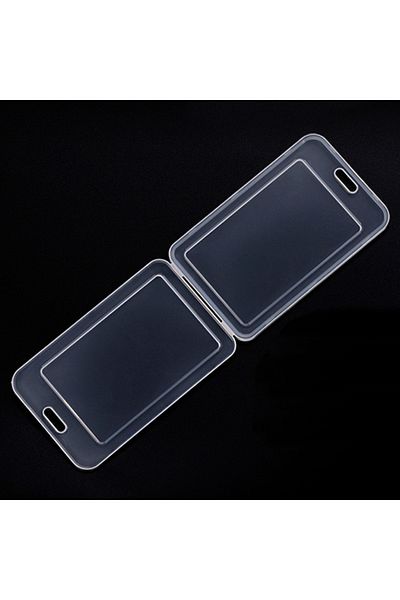 Bigpoint Double Sided Card Container Crystal Vertical Transparent 54x85mm