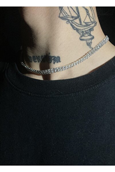 muptejewelry Iced Out Gümüş Trend Chain