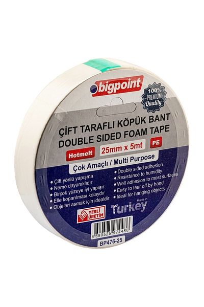 Bigpoint Ταινία αφρού διπλής όψης 25mmx5m