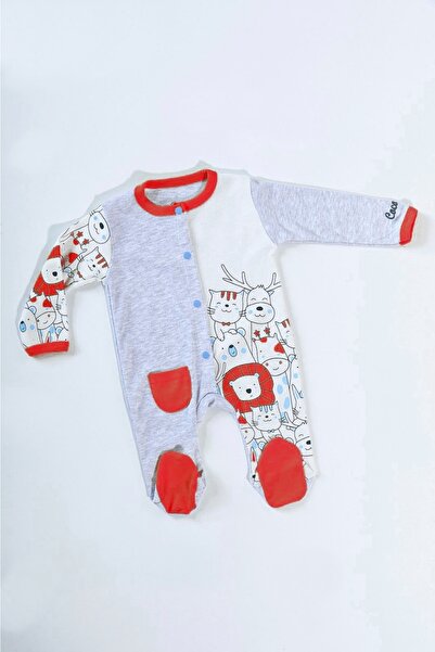Cocoshka 100% Cotton Blue Mini Animals Printed Newborn Baby Rompers Set