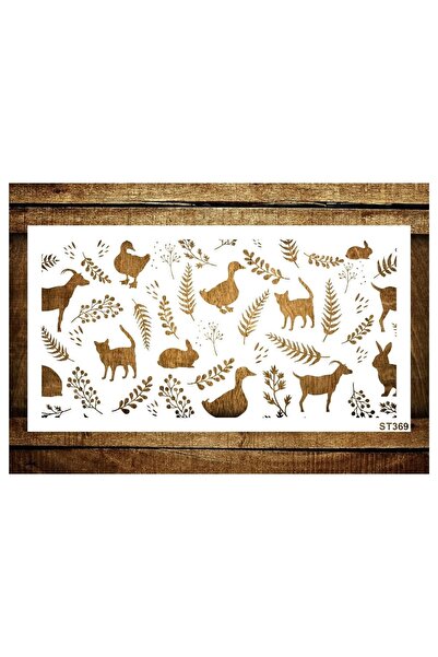 STENCİLTASARIM Cakes Stencil St369 Pasta, Kurabiye, Kek Süsleme Şablonları