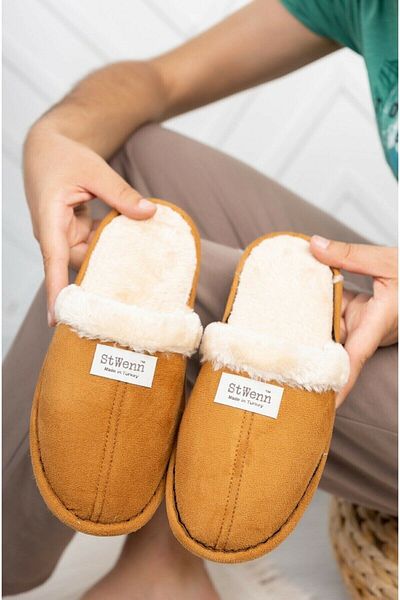 SSporium Unisex Fluffy House Παντόφλες Χωρίς Ήχο και Γούνα Εσωτερικά