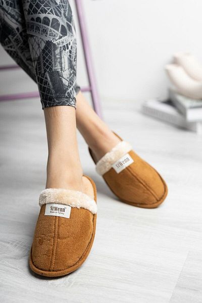 SSporium Unisex Fluffy House Παντόφλες Χωρίς Ήχο και Γούνα Εσωτερικά