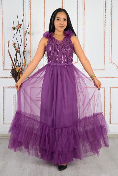 RAMON&ARTOS Absolvire & Nunta Fustă Umăr Volane Model Rochie De Seara Printesa