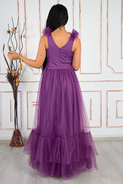 RAMON&ARTOS Absolvire & Nunta Fustă Umăr Volane Model Rochie De Seara Printesa