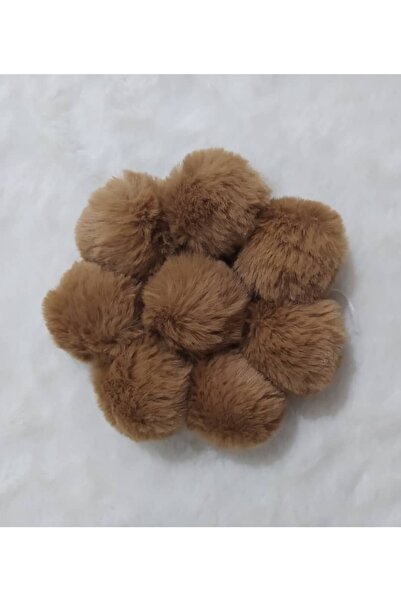 damlakids 5 Cm Ital Suni Tavşan Ponpon 10 Lu Camel