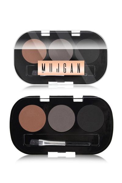 MUJGAN 3-Pack Eyebrow Shadow 02 (black Packaging)